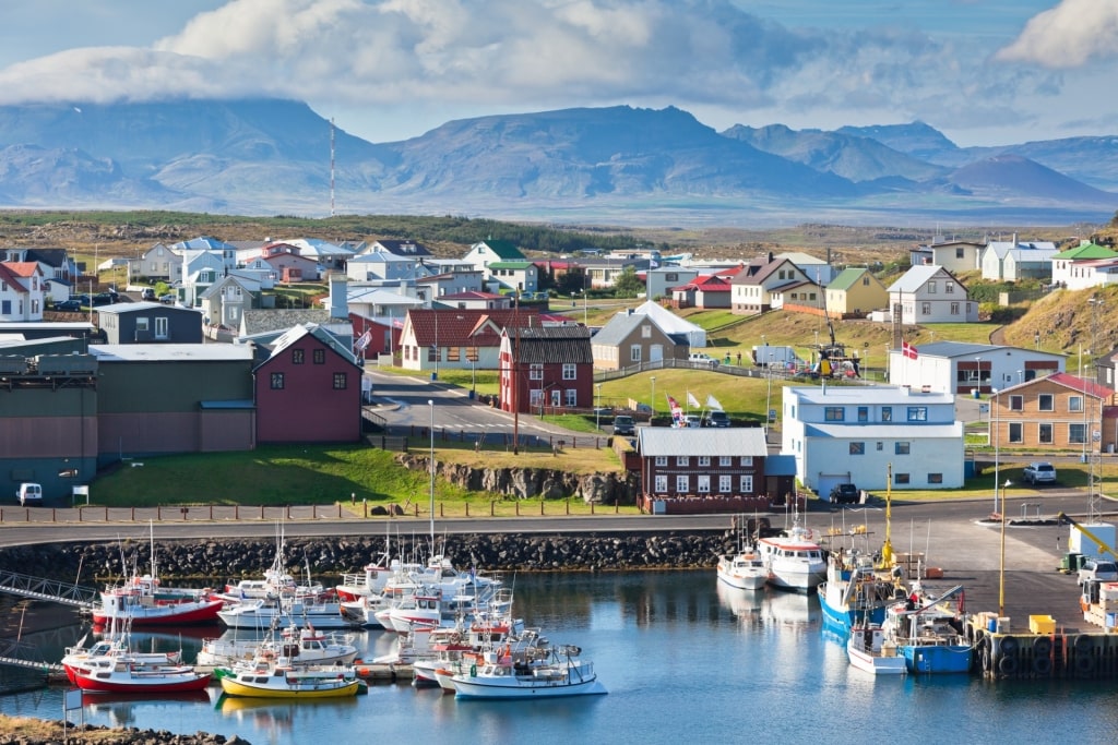 Pretty waterfront of Stykkisholmur