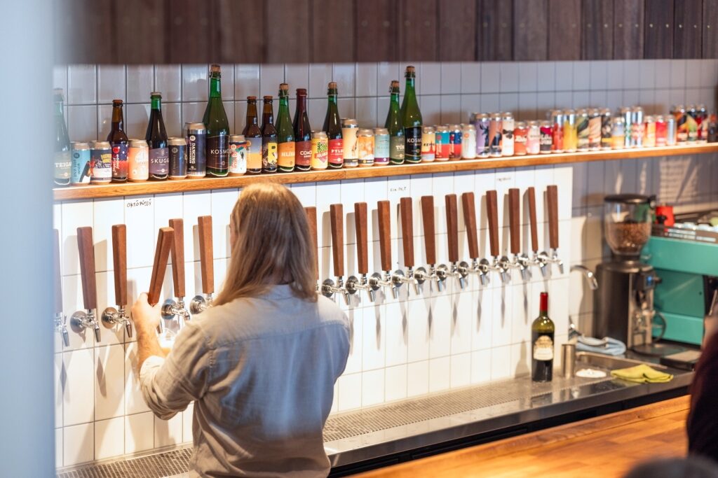 View inside RVK Brewery in Iceland