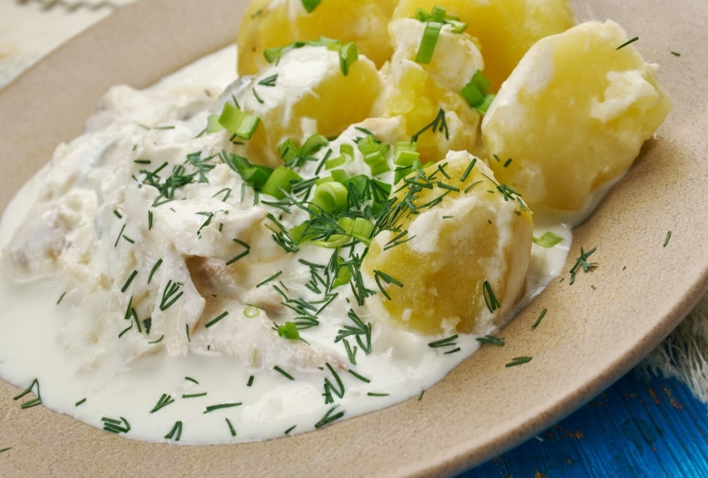 Plate of tasty plokkfiskur