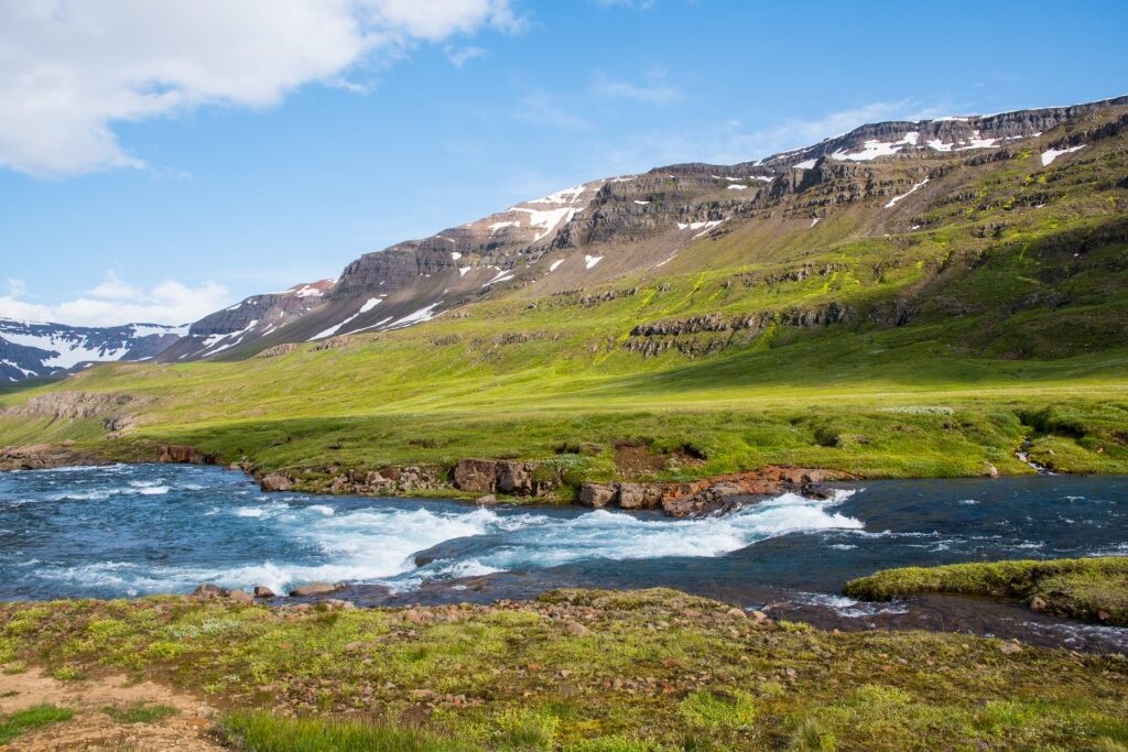 Beautiful landscape of Seyðisfjörður