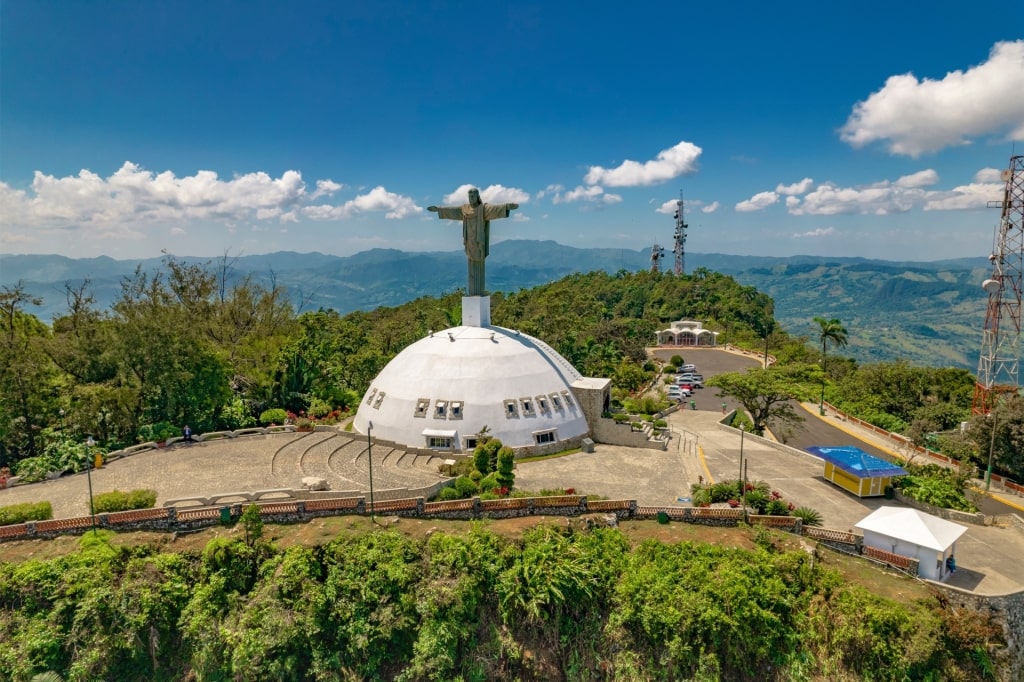 Lush landscape of Isabel de Torres National Park, Dominican Republic