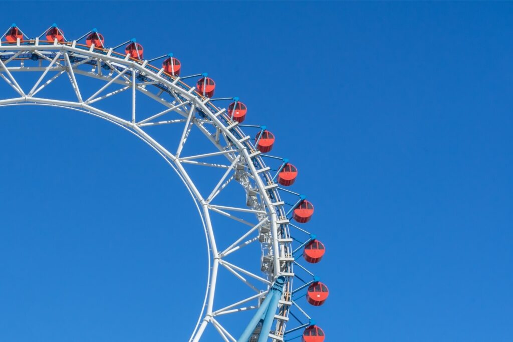 View of Big O ferris wheel in Tokyo Dome City