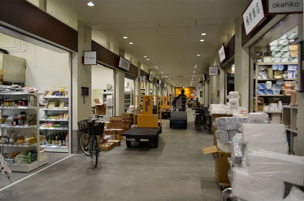 View inside Toyosu Market in Tokyo