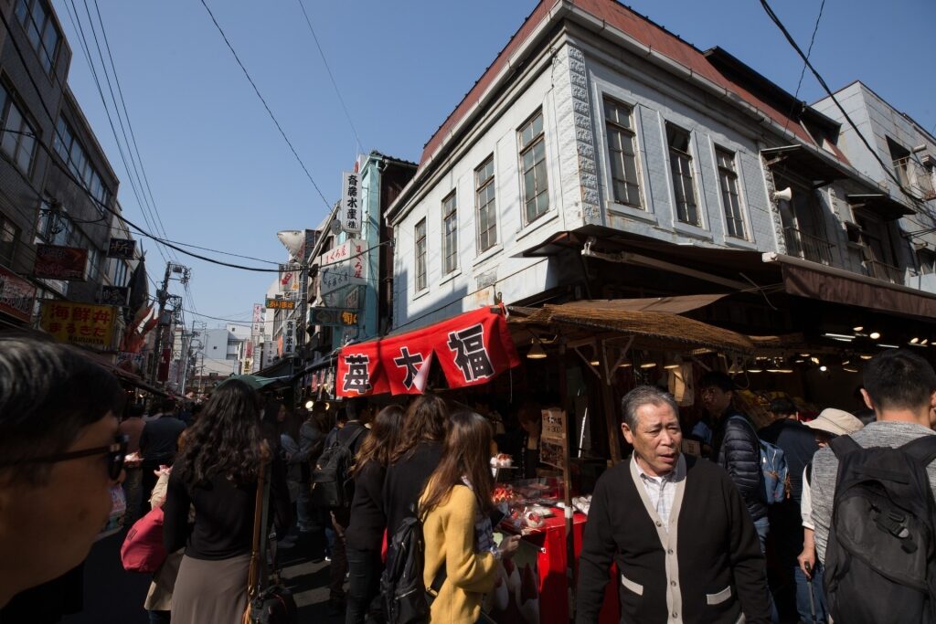 Street view of Tsukiji Outer Market