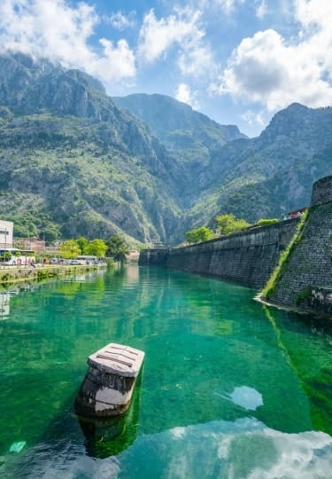 Scenic landscape of Old Town Kotor