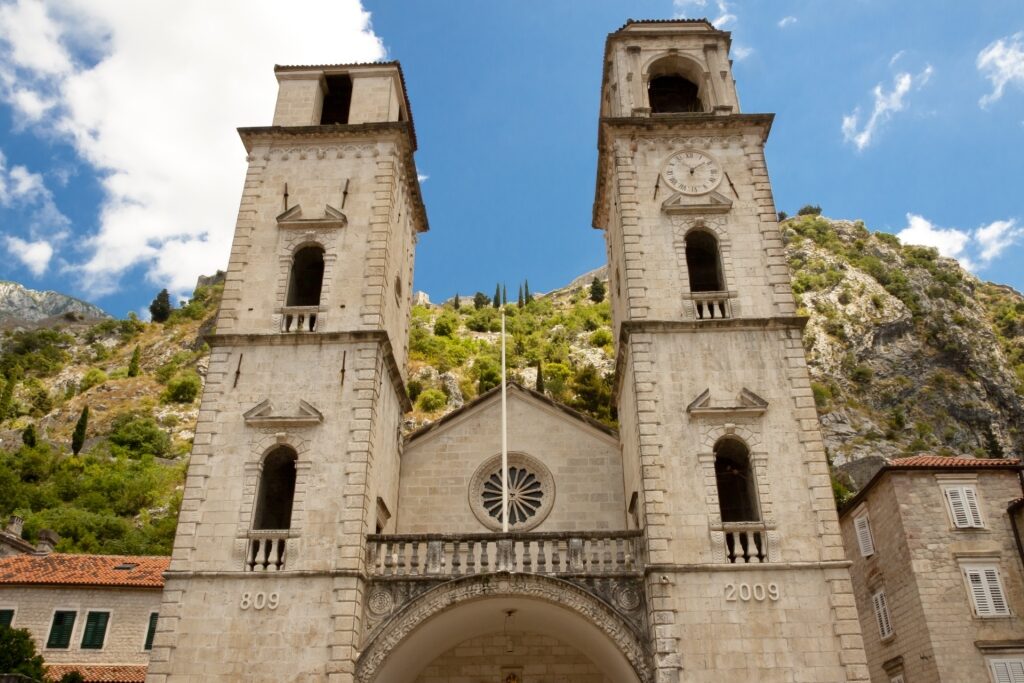 Exterior of St. Tryphon's Cathedral in Kotor