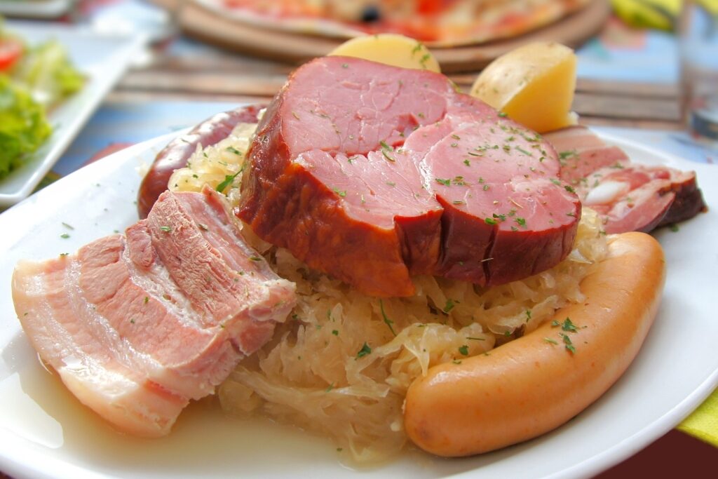 Plate of choucroute