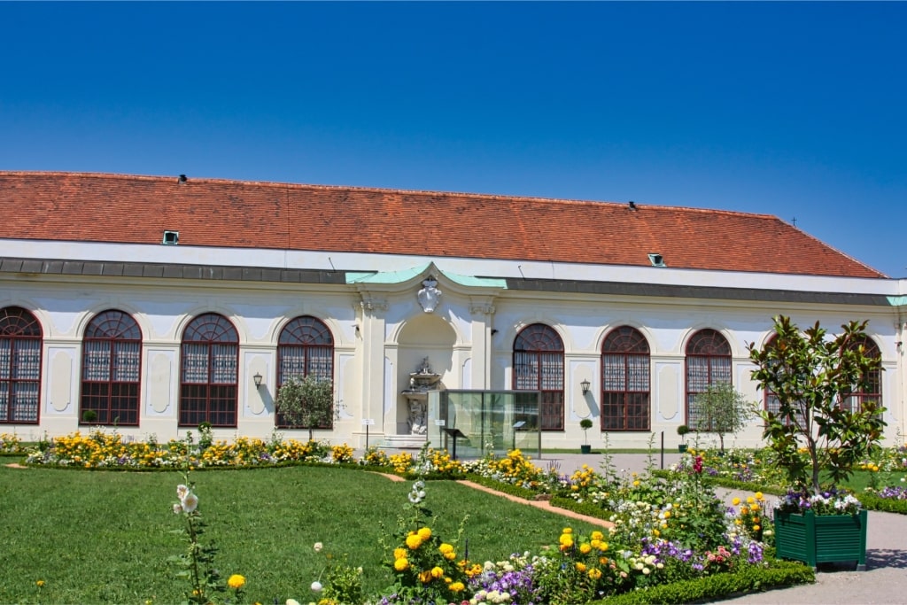 Pretty view of the Orangery at the Belvedere Palace