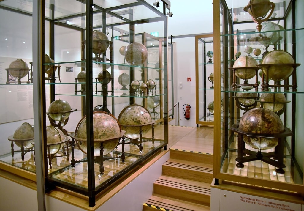 View inside the Globe Museum in Vienna