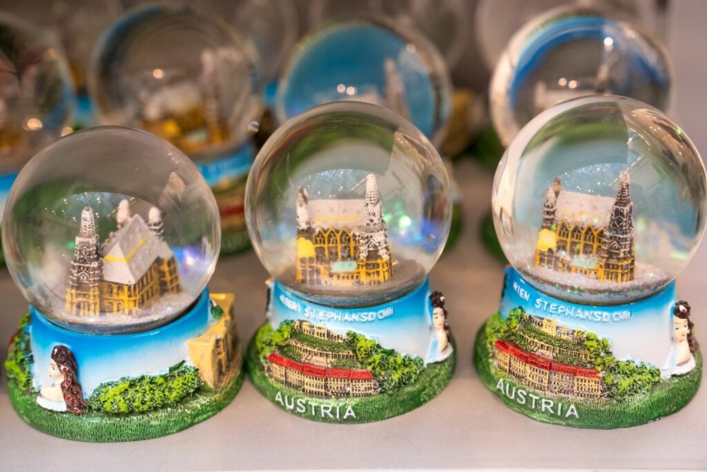 View inside the Original Vienna Snow Globe Museum