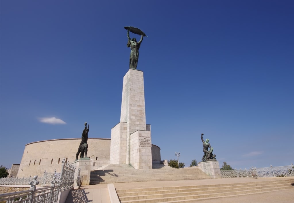 Historic site of the Liberty Statue in Budapest