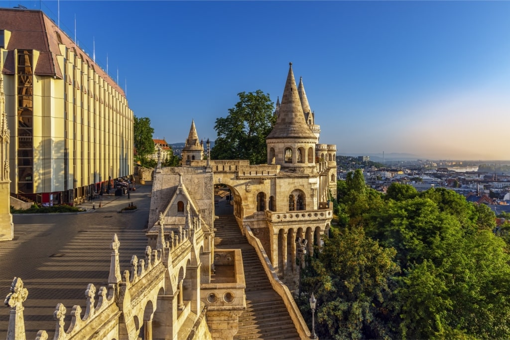 Beautiful view from the Castle District, Budapest