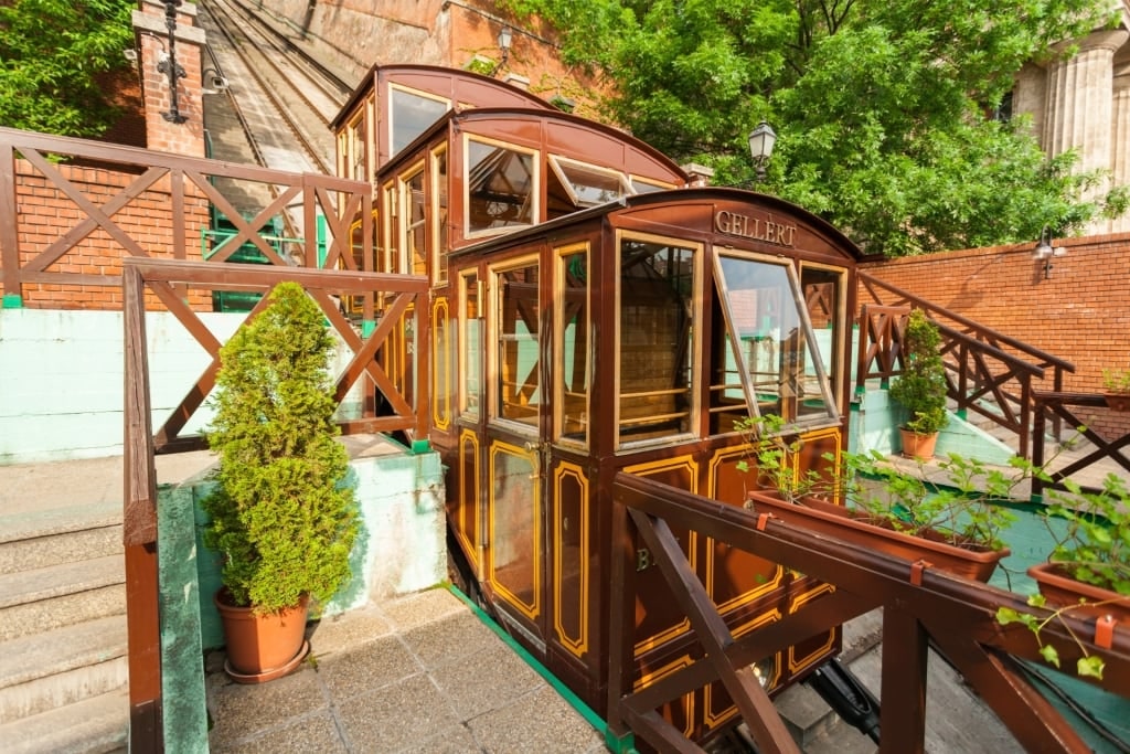 Unique design of Buda Castle funicular