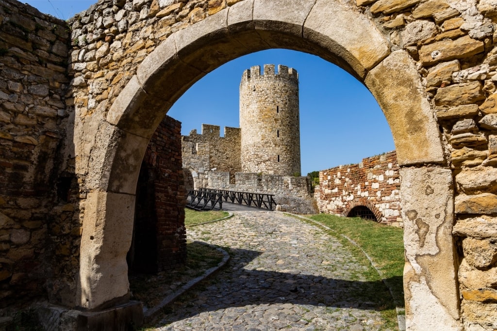 Historic site of Kalemegdan fortress in Belgrade, Serbia