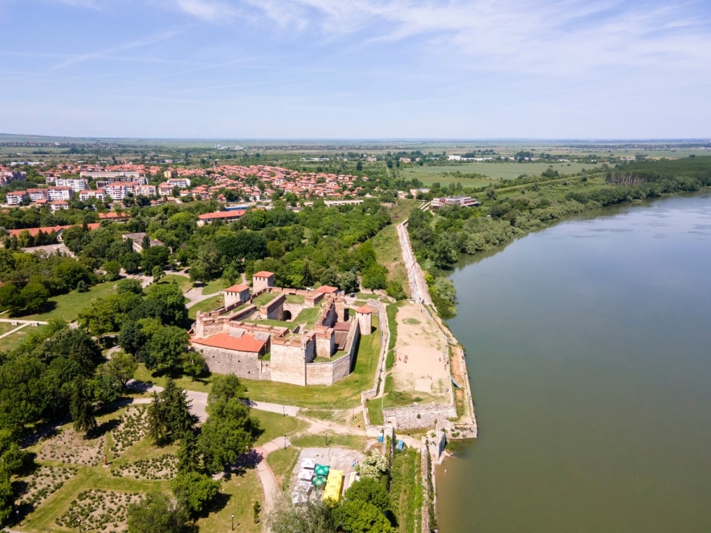 Beautiful aerial view of Vidin, Bulgaria