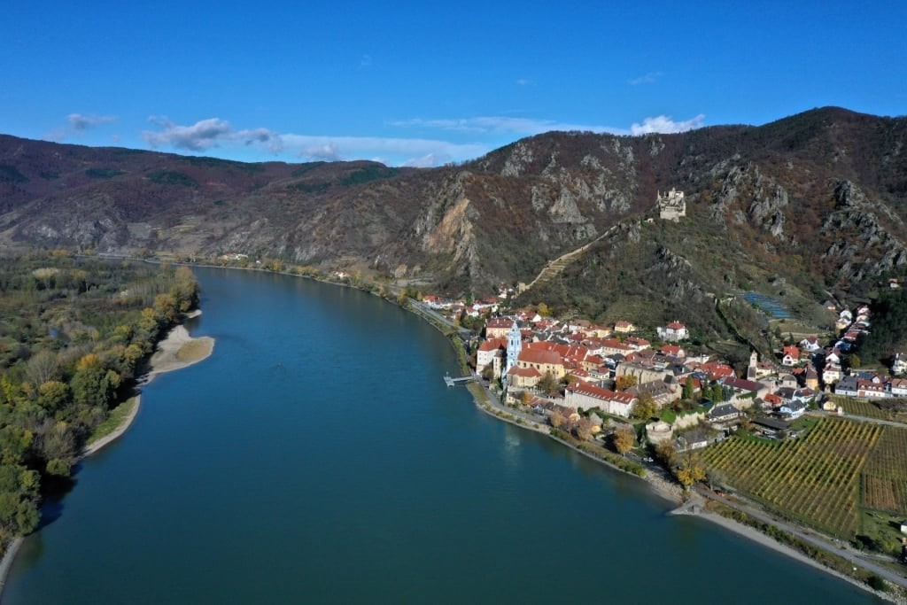 Aerial view of Dürnstein