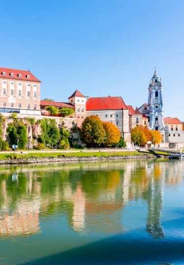 Pretty waterfront of Dürnstein Austria