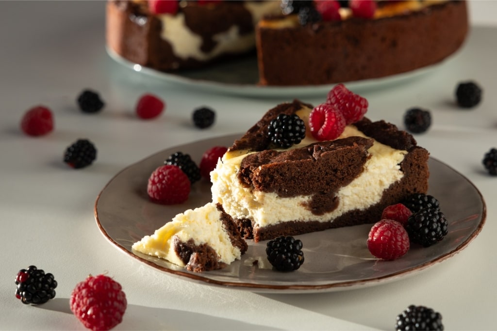 Slice of decadent zupfkuchen