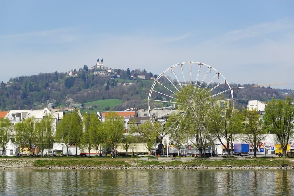 Waterfront view of Danube River Promenade