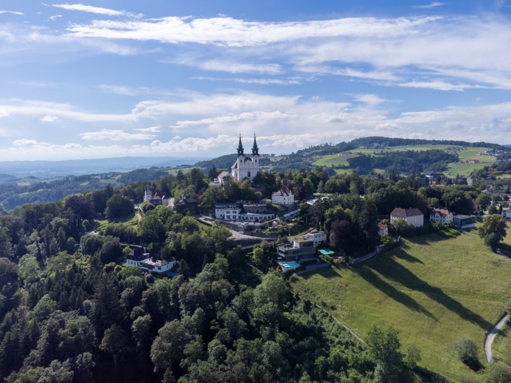 Lush scenery of Pöstlingberg Hill