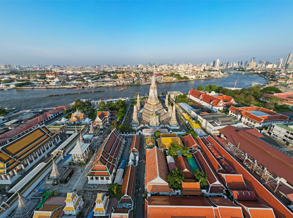 Scenic cityscape of Bangkok