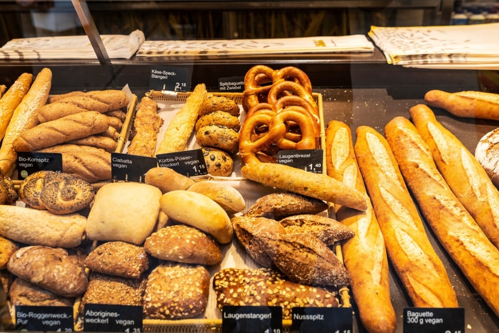 A variety of bread at the Naschmarkt