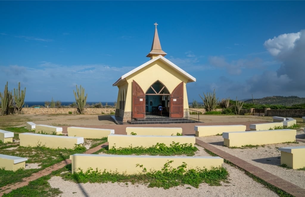 Exterior of Alto Vista Chapel, Aruba