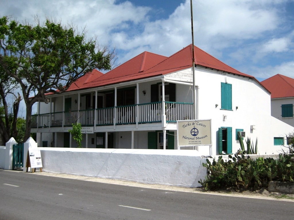 White facade of Turks & Caicos National Museum