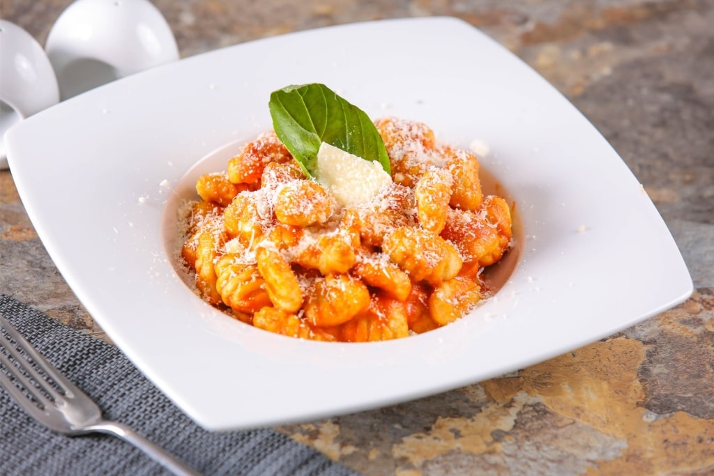 Bowl of fresh gnocchi alla Sorrentina