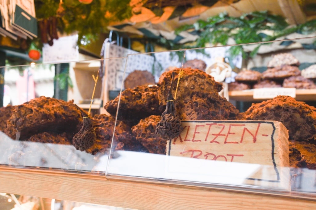 Kletzenbrot inside a bakery in Austria