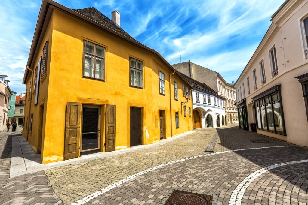 Street view of the old center of Baden Bei Wien