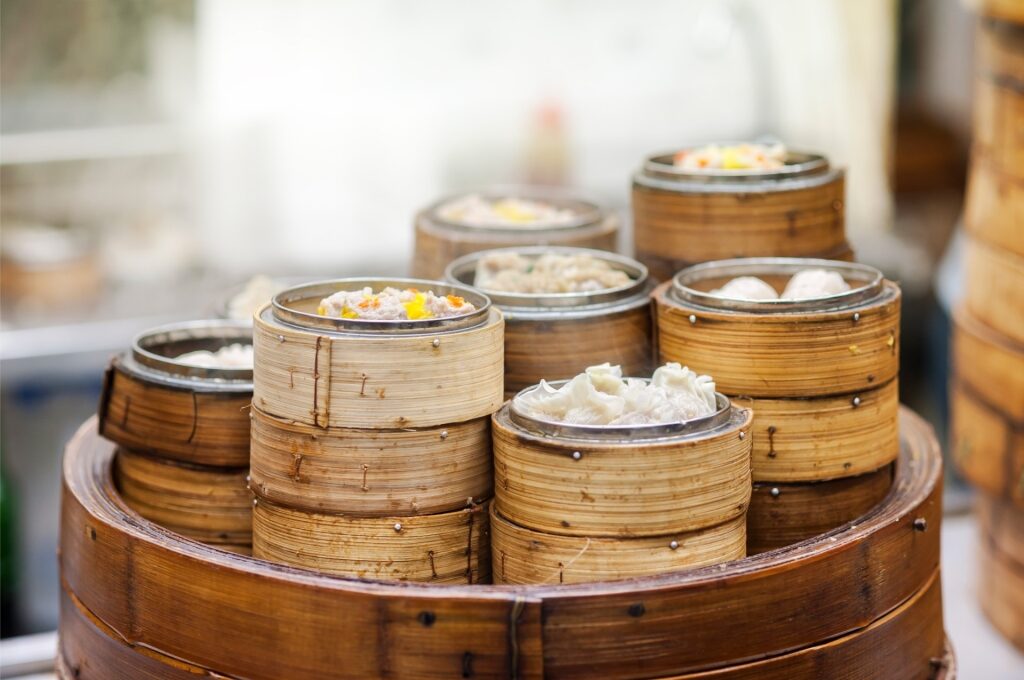 Variety of dim sum in Hong Kong