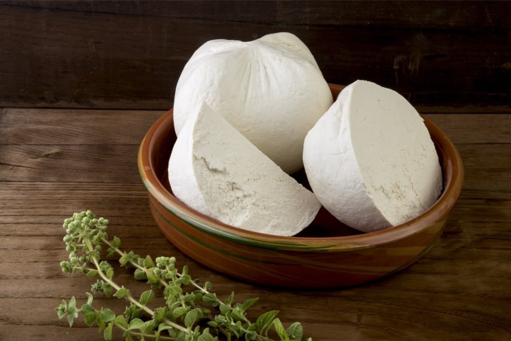 Bowl of mizithra cheese