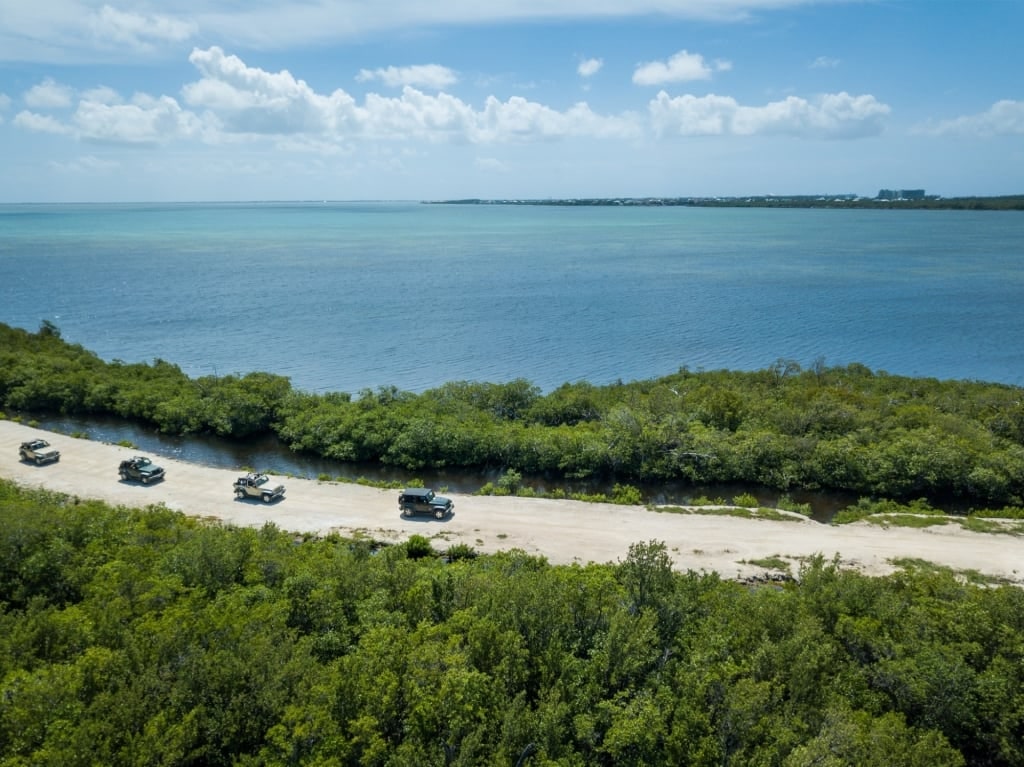 People on an ATV tour in Grand Cayman