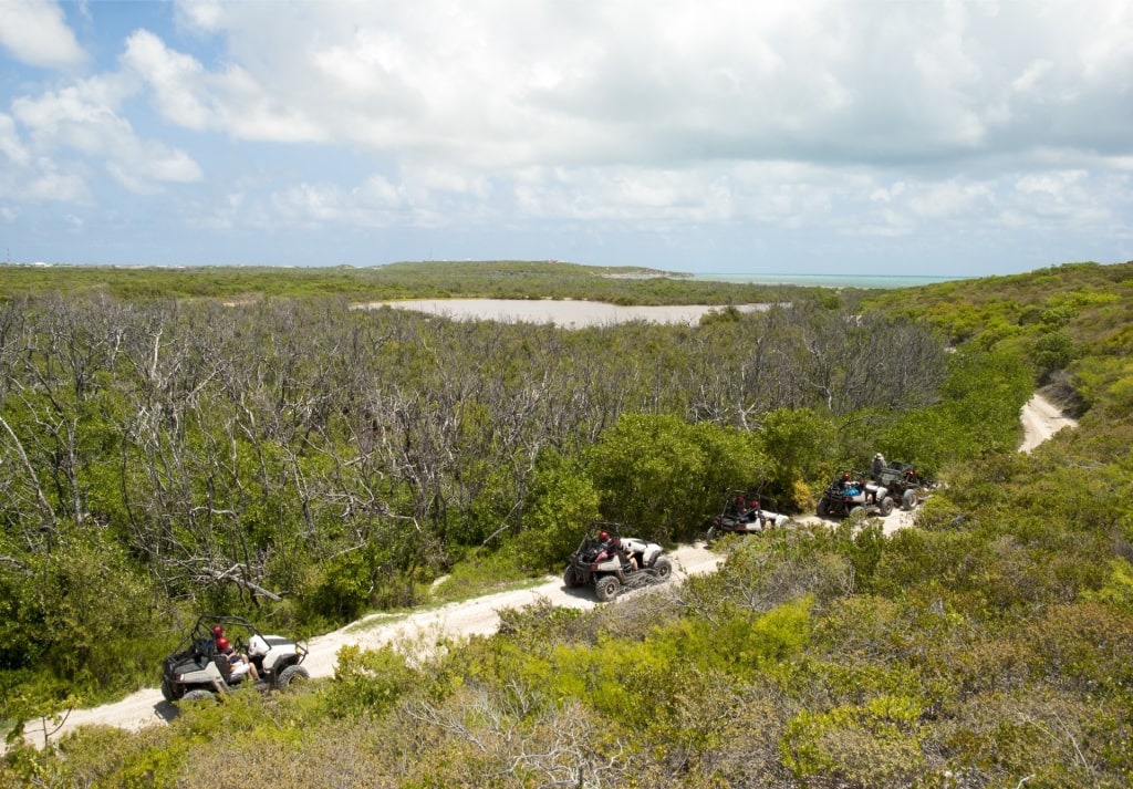 People on an ATV tour in Grand Turk, Turks and Caicos