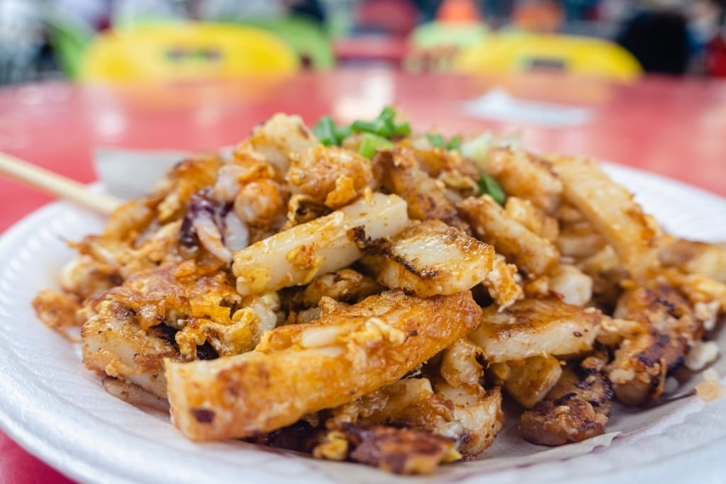 Plate of freshly cooked chai tow kway