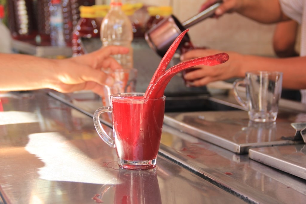 Salty salgam drink in Istanbul