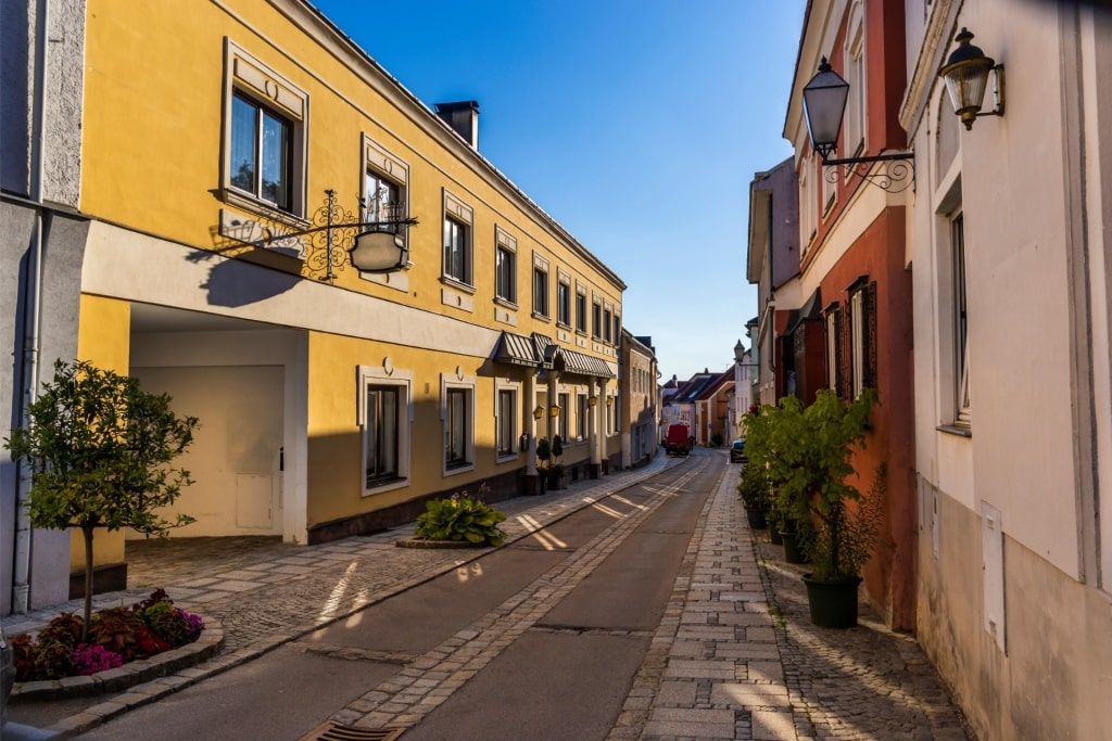 Street view of Melk, Austria
