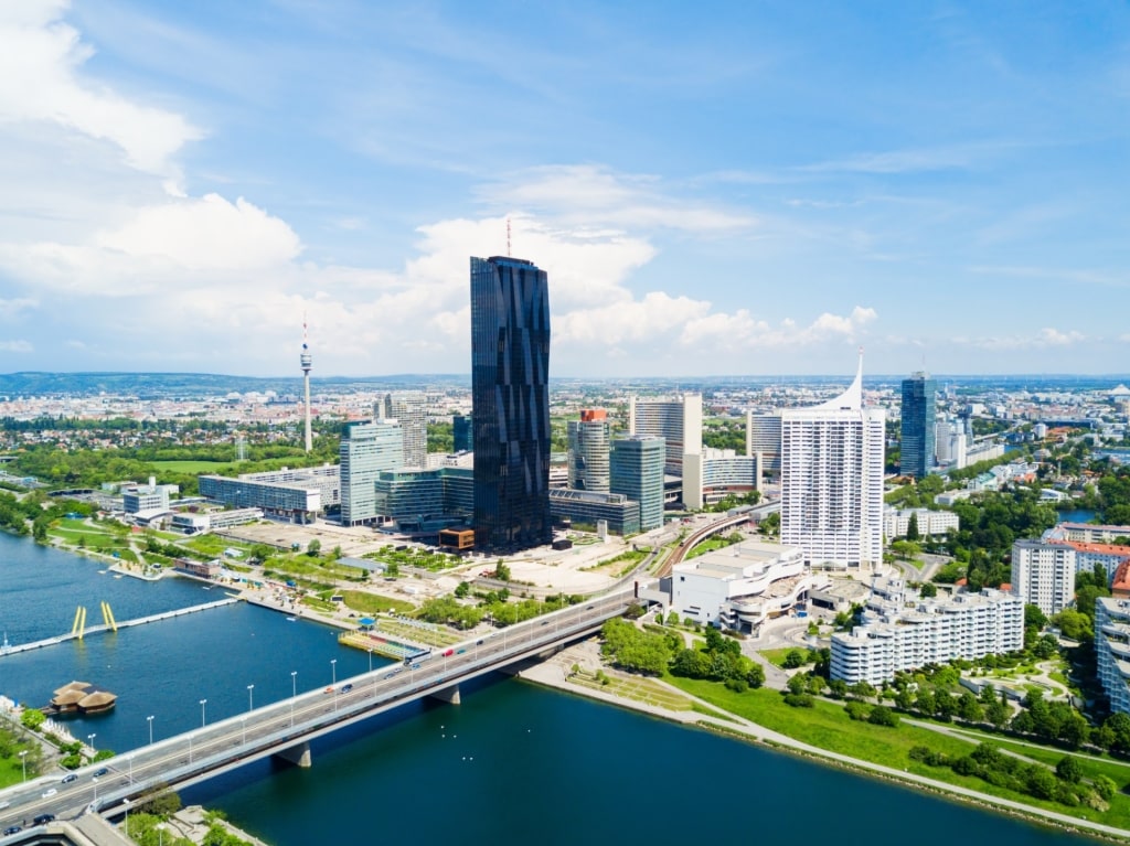 Modern skyscrapers in Vienna