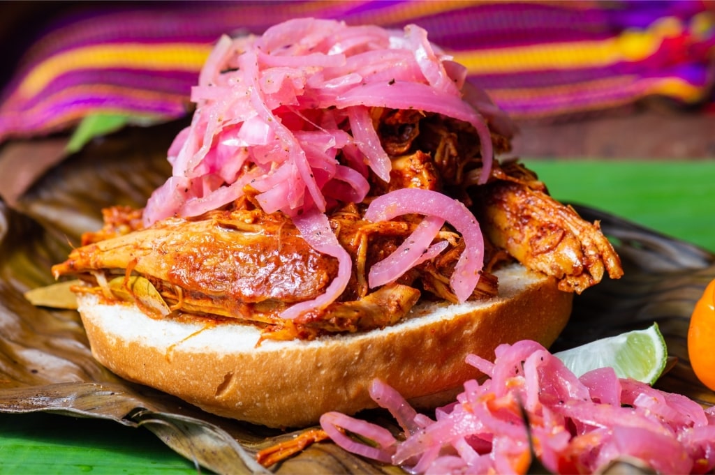 Closeup of tasty cochinita pibil