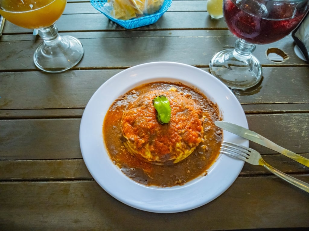 Plate of delicious pan de cazón