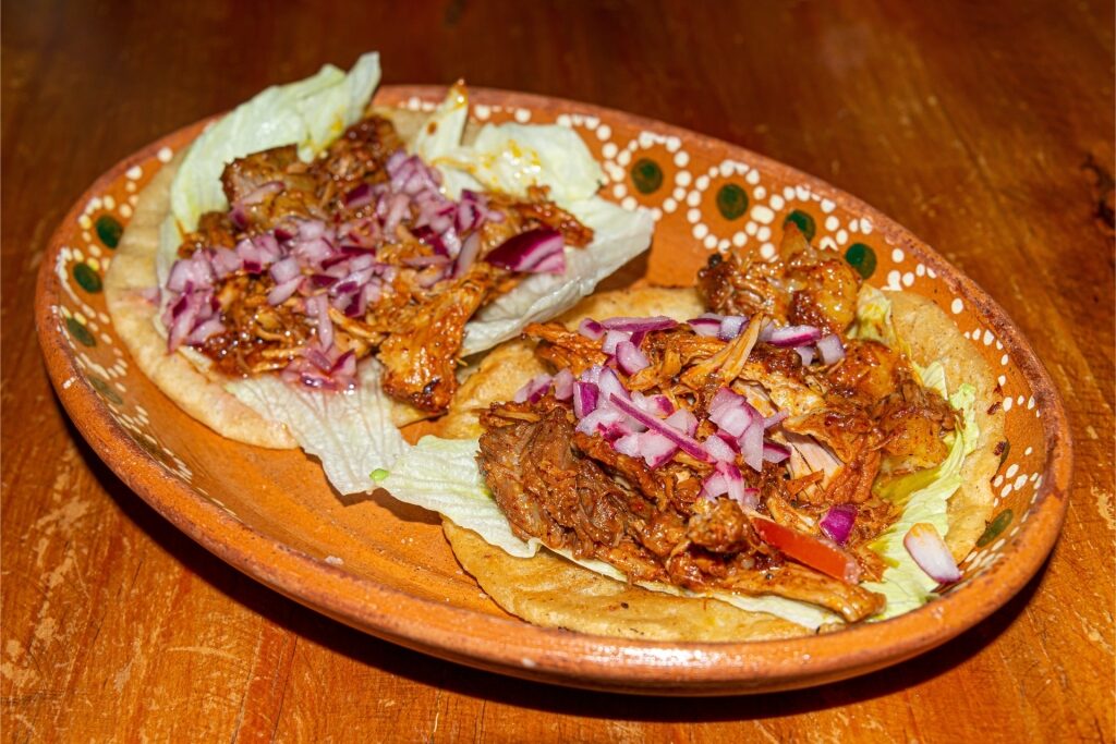 Plate of savory panuchos