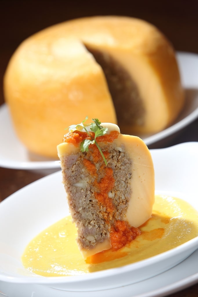 Cheesy queso relleno dish