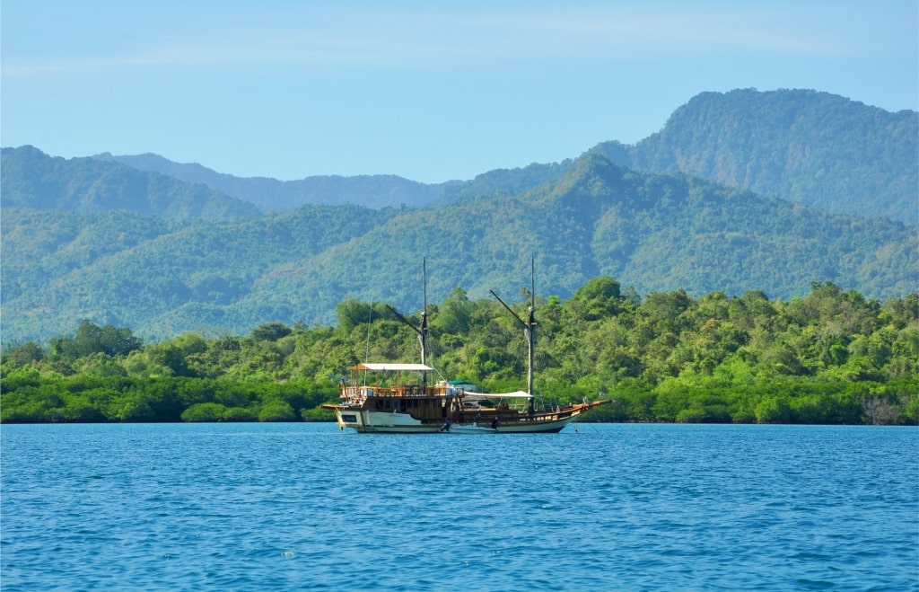 Scenic landscape of West Bali National Park in Bali, Indonesia