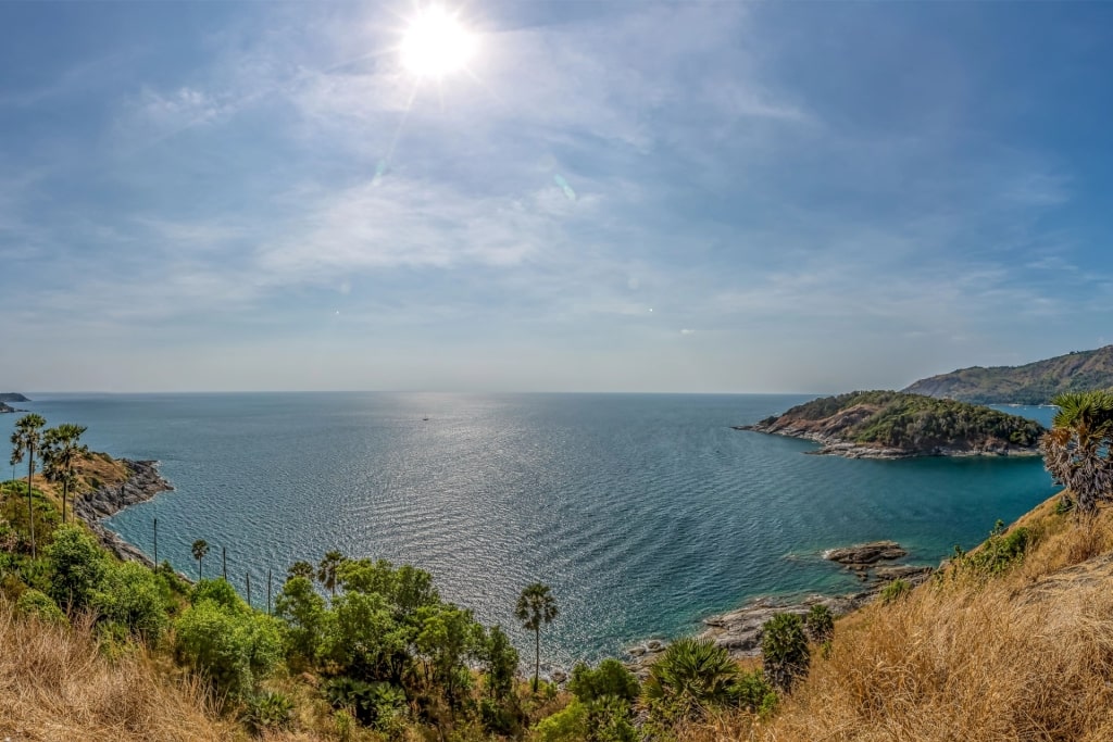 Scenic view from Promthem Cape, Thailand