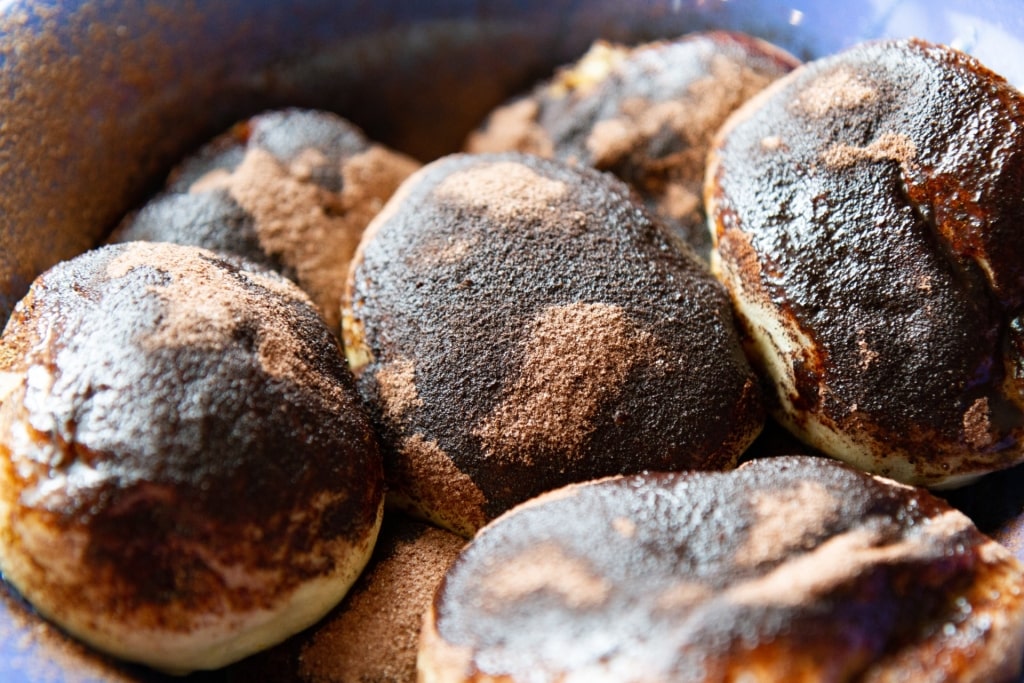 Parené buchty treats in a basket