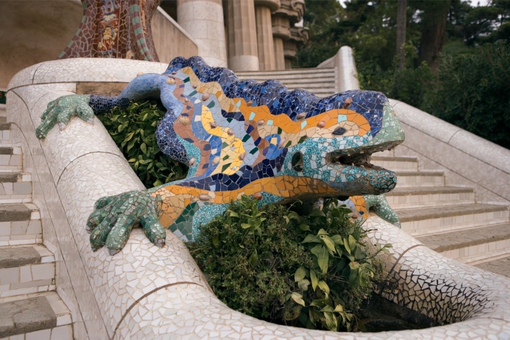 Mosaic details of Park Güell