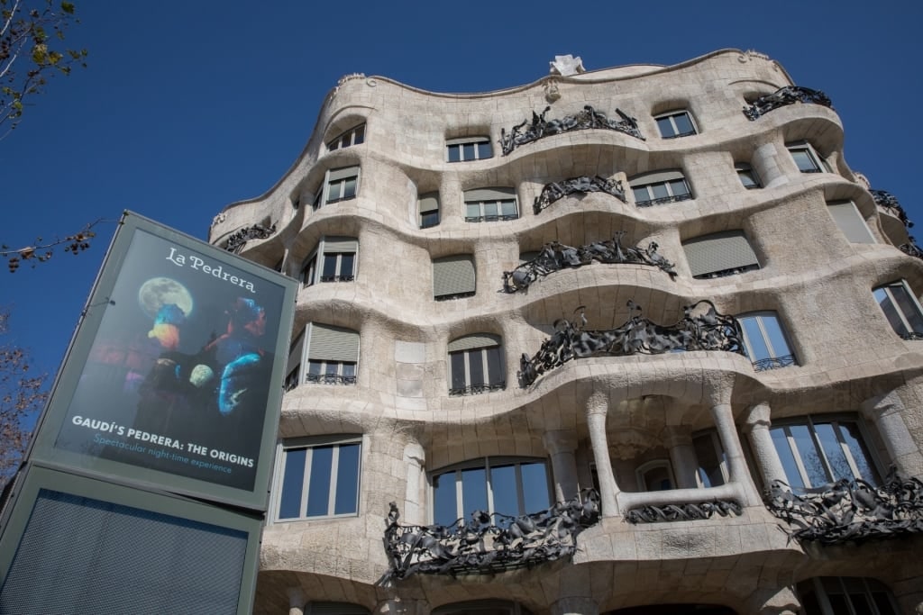 Casa Mila, one of the best Gaudi buildings in Barcelona