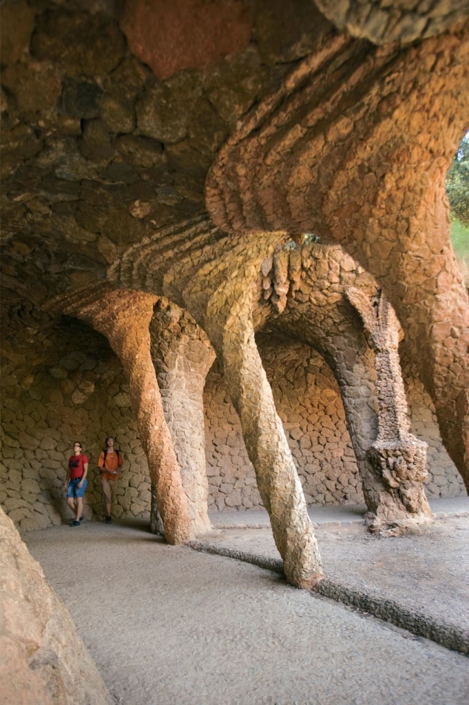 People exploring the unique architecture of Park Güell