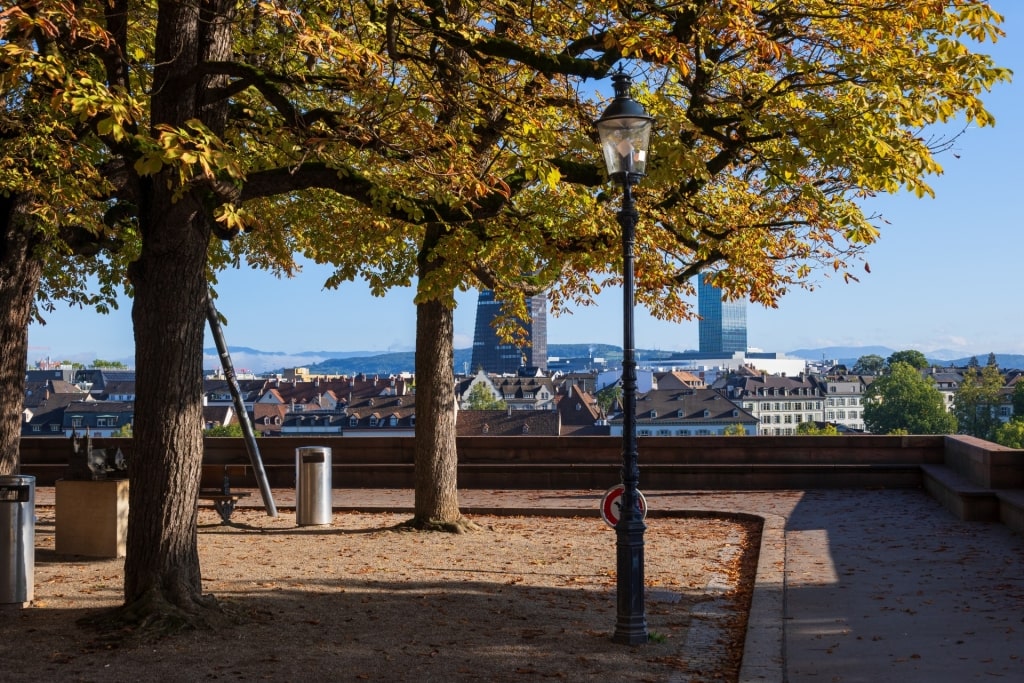 Quiet viewpoint terrace of Pfalz